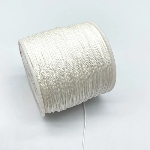Rollo Hilo Chino 0.8mm Insumo De Bisutería Todo Los Colores Blanco