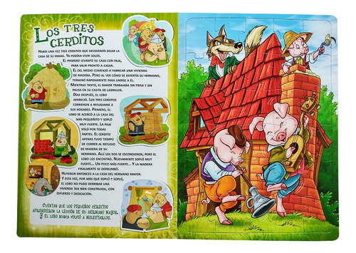 Libro Gigante Cuentos Clásicos Para Niños- Con Rompecabezas