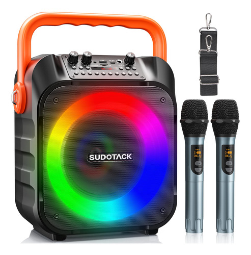 Sudotack Maquina De Karaoke Con 2 Microfonos Inalambricos, A