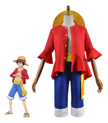 Halloween Rey De Los Ladrones Luffy Ii Cosplay Ropa Sombrero De Paja Zapatos Conjunto