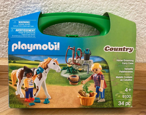 Playmobil 9100 Maletin Cuidado De Caballos 34 Piezas