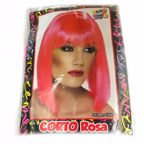 Peluca Rosa Corta - Fiesta & Eventos En La Golosineria