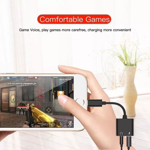 Cabo Adaptador Tipo C P2 2x1 Fone Carregador P/ Gamers