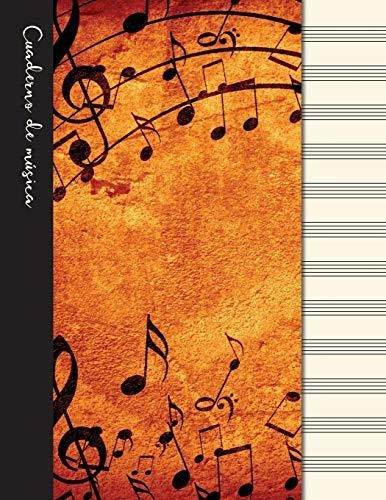 Cuaderno De Música: Cuaderno De Pentagramas - Cubierta Marró