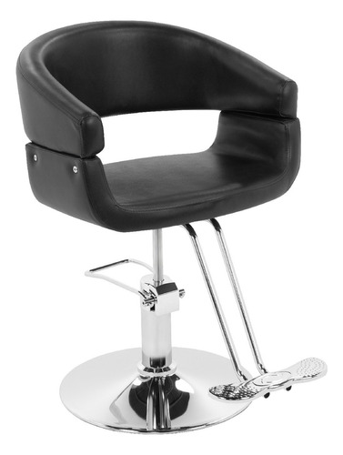 Silla Para Estetica Onof Salon Maquillaje Barberia Giratorio Color Negro Forma de la base Redonda