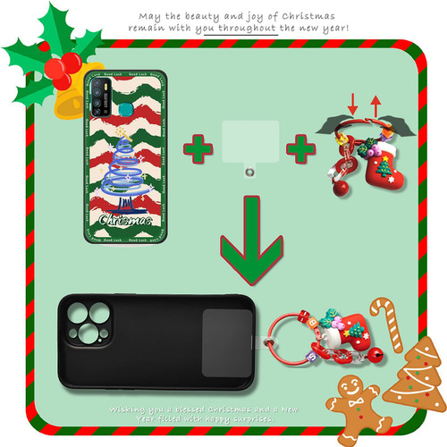 Funda Navideña For Infinix Hot50i Note40 Gt20 Smart8 Pop7
