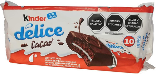 Kinder Delice Cacao 10 Piezas 