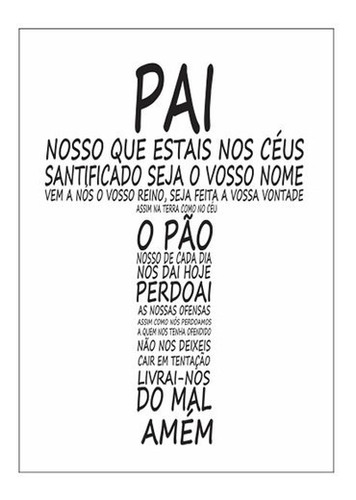 Imagem 2 de 2 de Quadro Com Moldura - Oração Do Pai Nosso