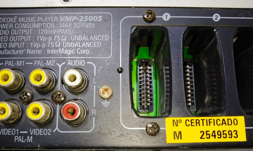 Cartucho Karaoke 2500/9000 Compacto Imp- 11/12/13 = 600 Mus. (Usado)