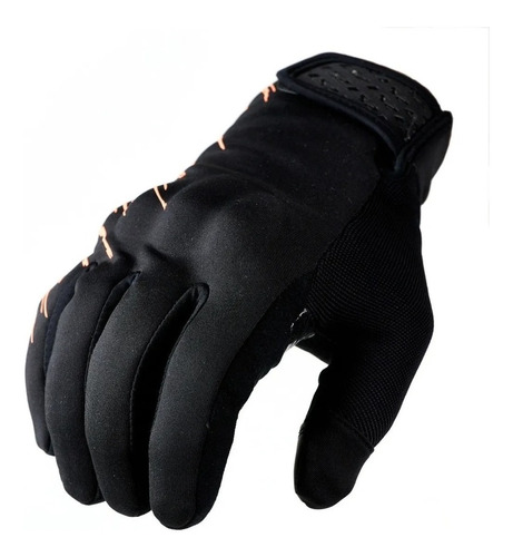 Imagen 2 de 7 de Guantes Moto Cortos Ls2 Jet Negro Naranja Cuotas