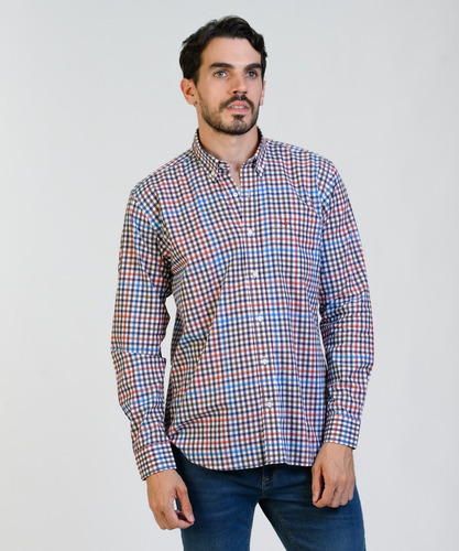 Camisa Cuadros Hombre Brooksfield Regular Fit Bolsillo 3581b
