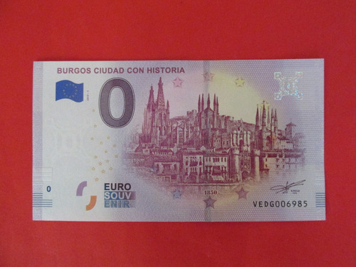 Billete 0 Euro Catedral De Burgos España Año 2019 Unc