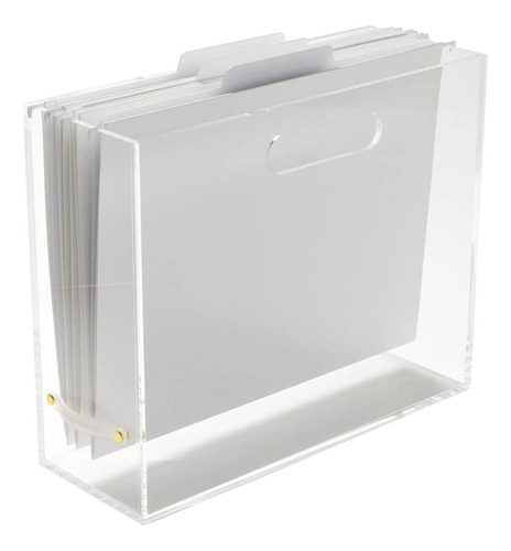Caja Archivadora De Acrílico Delgada, Transparente, 4...