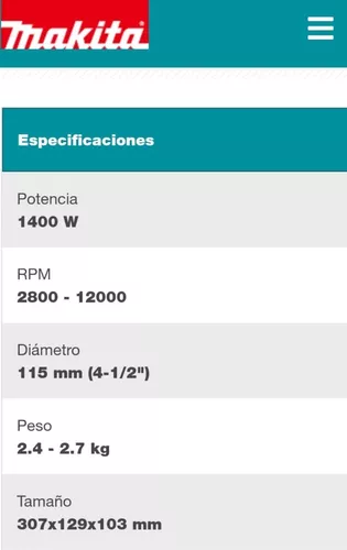 AMOLADORA MAKITA 115 MM 9564px2 1100w + 3 discos de corte