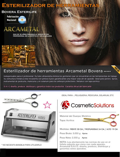 Imagen 3 de 10 de Esterilizador Herramientas Instrumental Prof Bovera Garantia