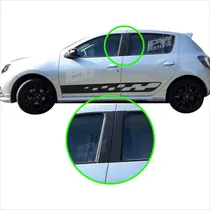 Comprar Calcos Parantes Renault Sandero 2014 \u002F 2016 Negro Mate Liso