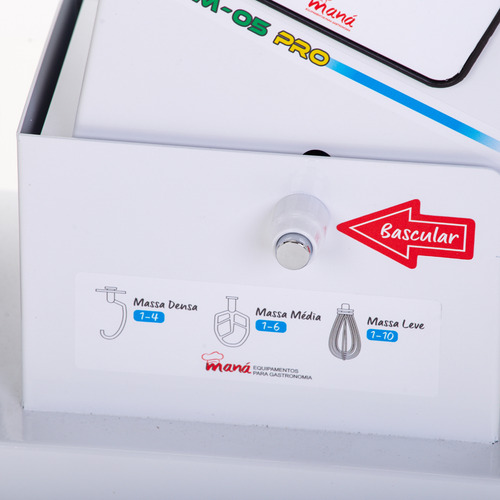 Batedeira Planetária 5 Litros Profissional Maná Bpm-5 Pro Cor Branco Frequência 60hz