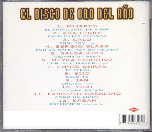 Cd El Disco De Oro Del Año