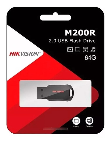 Pendrive Hikvision Hs-usb-m200r 64gb Usb 2.0 Pc Notebook 