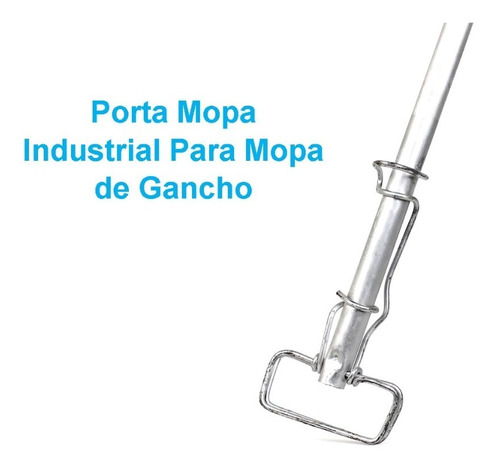 Porta Mopa Con Gancho Aluminio Completo