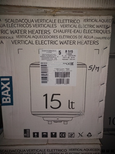 Termotanque Electrico Baxi 15 Litros