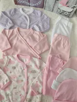 Comprar 3 Conjuntos Bebe Rn Bata +pelele +gorro +sobre 1°muda Regalo