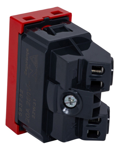 Pial Arteor Socket 2p + T 20A, cuadrado rojo 593732, color rojo