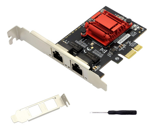 Tarjeta Pci-e X1 Convergente Gigabit Ethernet De Doble Puer.