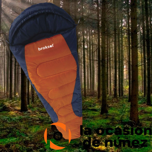 Imagen 4 de 7 de Bolsa De Dormir Broksol Olivo 250 Camping Termica 0° Carpa
