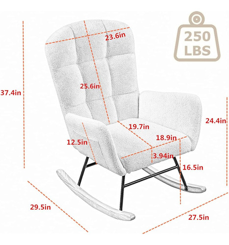 Hansones Nursery Rocking, Silla Tapizada Para Planeadores Co