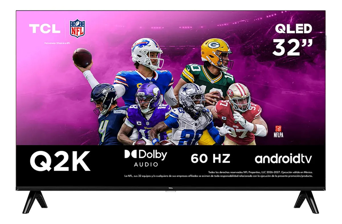 Televisor Q2K Qled 32" Hdr 10 Dolby Audio Google tv Tcl