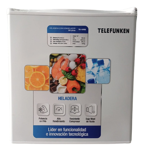 Heladera Frigobar Telefunken C/congelador 50l Blanca