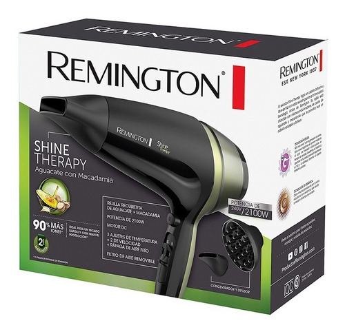 Remington Secador Shine Therapy - Aguacate Macadamia