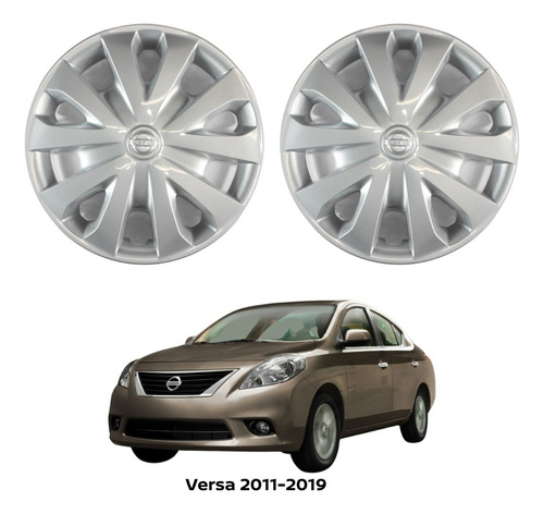 Cubierta Tapón Rueda 2pz Versa 2012 Nissan