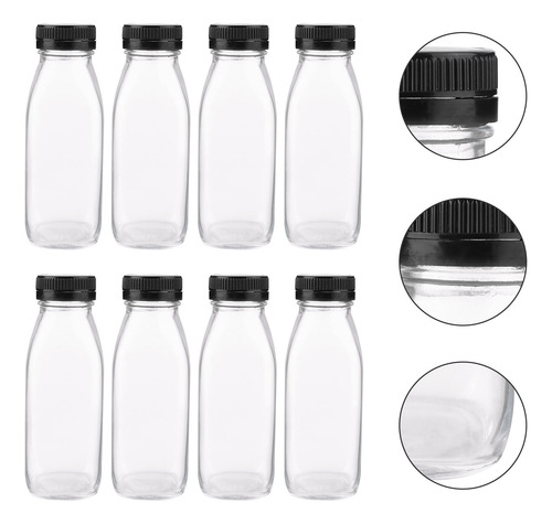 Botellas De Agua De Leche De Vidrio De 300 Ml, 8 Piezas, Jug