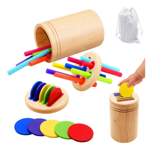 A Juguetes Didácticos Montessori De Madera Para Emparejar