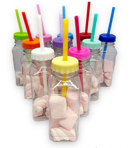 Botella Plastica Jugo Candy 250 Ml Tapa Sorbete Pack X250 