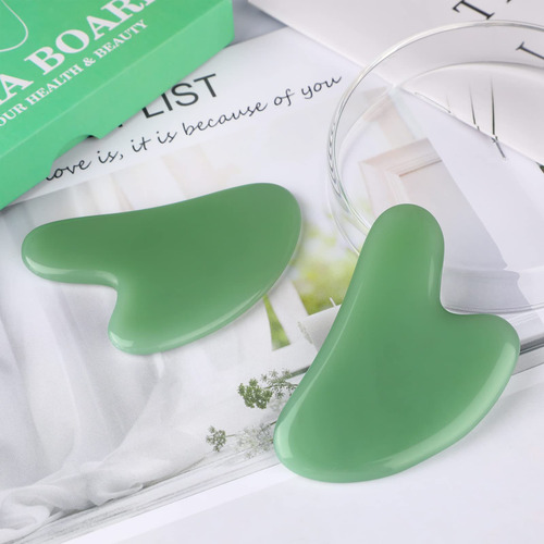 Herramienta Gua Sha Jade Para Masaje Facial Y Corporal