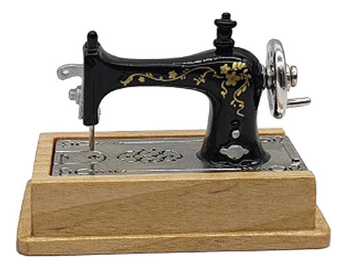 K Mini Máquina De Coser Antigua De Tapa De Tabla 2 Madera