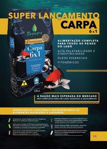 Imagem 6 de 7 de Ração P/carpas Sticks Premium Mix 6x1 -6kg