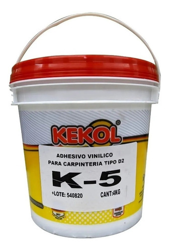 Adhesivo Pegamento Vinilico Madera Carton Tela Kekol K-5 4kg