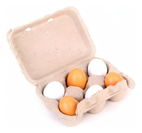 Ch Juego De Huevos De Madera For Niños De 6 Piezas