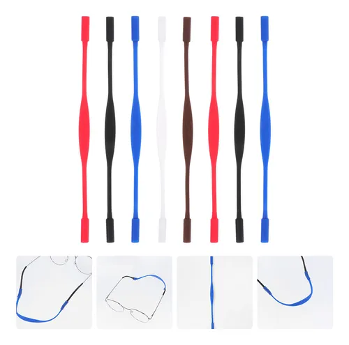 Gafas De Sol, Correa De Silicona, Cadena Para Gafas, 8 Unida