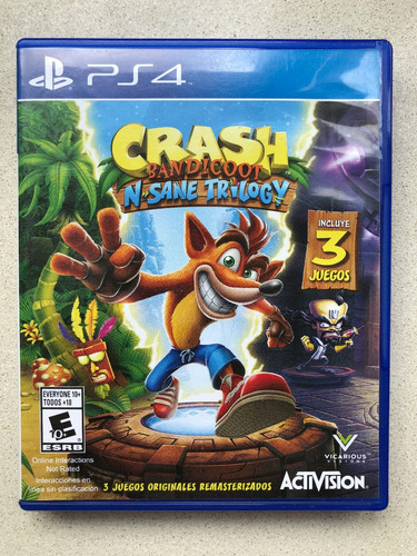 Juego Crash Bandicoot N-sane Trilogy Ps4 (3 En 1) Fisico