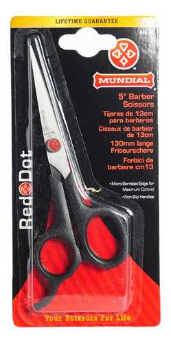 Mundial Red Dot Tijera Corte Microdenta Barberia 5'' Cod663