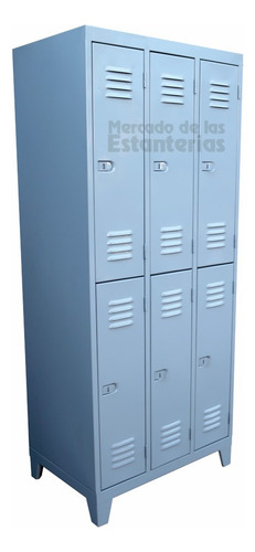 Guardarropa Metalico 6 Puertas Cortas Locker-vestuario Nuevo