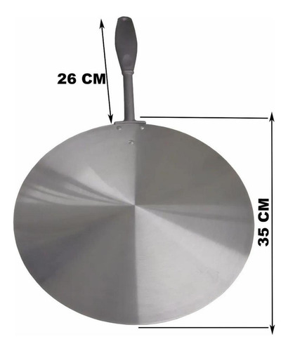Pá Para Pizza Alumínio 35cm Cabo 27cm - 51.m Cor Cinza Geométrico