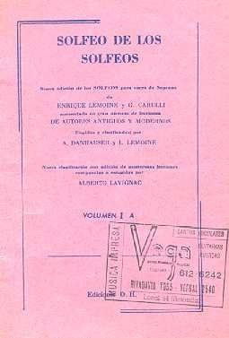 Enrique Lemoine Y Otros: Solfeos De Los Solfeos Volumen 1 A