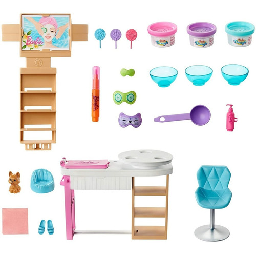 Imagen 3 de 7 de Barbie Playset De Spa Mascarilla Mattel Gjr84