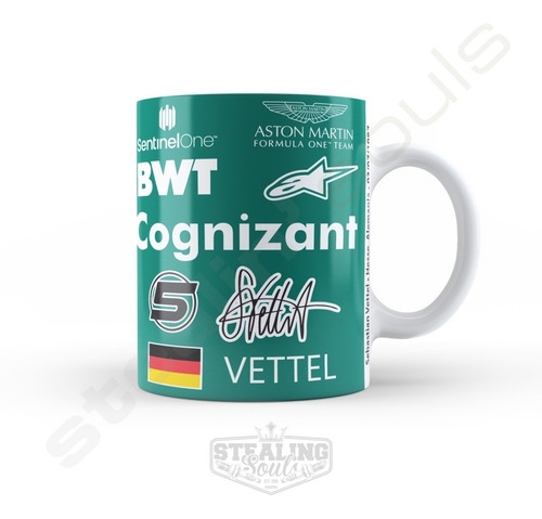 Imagen 1 de 3 de Taza Fierrera - Sebastian Vettel #04 | Formula 1 / F1